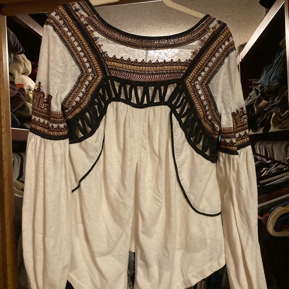 Free People Snow Kisses Embroidered Blouse - Picture 4 of 9
